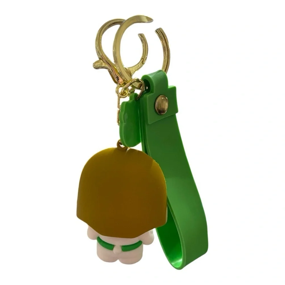 Hello Kitty Egyptian-Themed Keychain with Green Wrist Strap